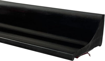 39 Inch Shower Threshold Water Dam Barrier,Silicone Shower Door Bottom Seal for Water Stopper,Flexible Edge Trim for Kitchen Sink Splash Guard,Self Adhesive Water Blocker for Bathtub,Black