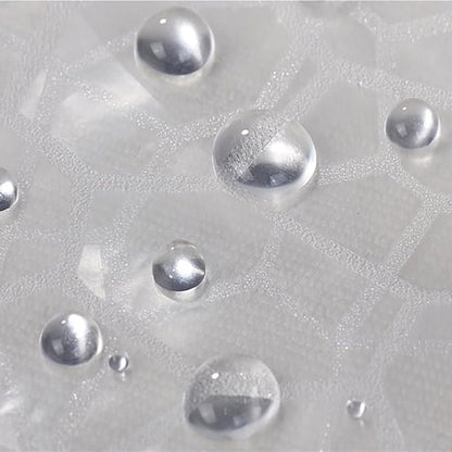 AooHome Extra Long Shower Curtains 96 inches, Clear Eva Shower Curtain Liner 3D Water Cube with Bottom Magnets, Heavy Duty, 72x96 Inch, Semi Transparent