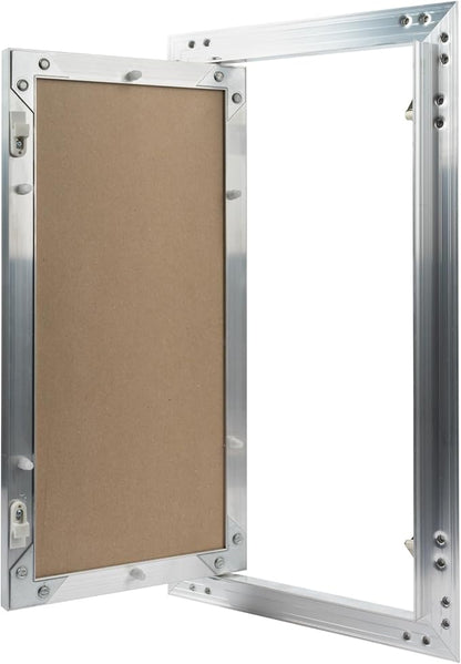 8" x 16" Inch Aluminum Drywall Access Panel - Service Shaft Door - Plumbing, Electricity, Heating, Alarm Wall Inspection hatch for Drywall - Bathroom Service Access Hole Cover