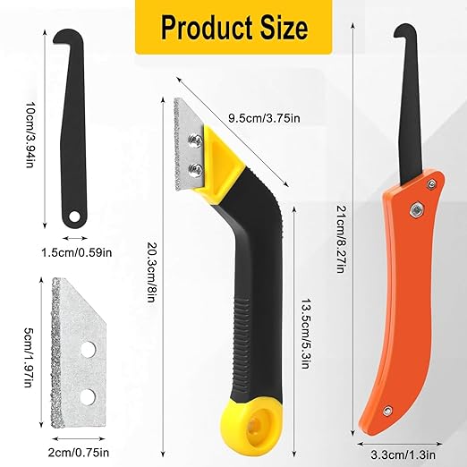 14pcs Grout Removal Tool Kit, 2 Tile Grout Saws with 6 Extra Blades, 2 Grout Hand Saw with 4 Extra Blades, Tile Joint Cleaning Tools, Ideal for Tile Gap Cleaning and Repair
