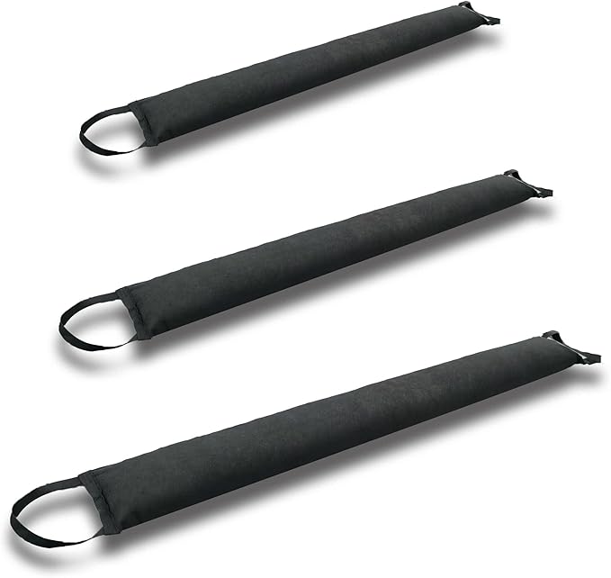 Self-Absorbing Reusable Flood Bags with Handles - Evenly Distributed Absorbents, Multiple Lengths - Home/Garage/Commercial Protection (7ft (Pack of 5) - with Handles)