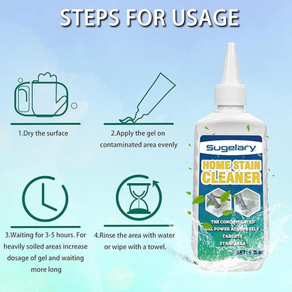 Sugelary Home Stain Cleaner, 5 fl oz Mold Stain Cleaner Gel for Washing Machine, Home Stain Cleaning Gel for Fridge, Tile, Grout, Sink and Bathroom Use