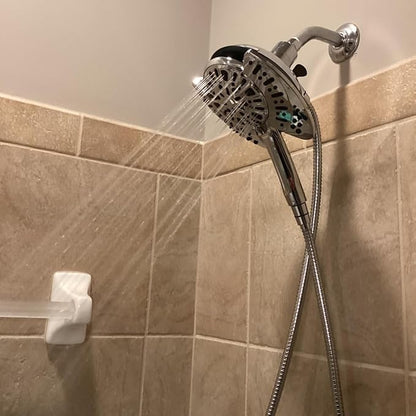 71-Inch Silver Metal Shower Hose with Dual Cone Anti-Tangle Nuts: 304 Stainless Steels Design, Universal G1/2 Connector for Outdoor/Indoor Use -Suit for Home Gardening, Washing, Showering