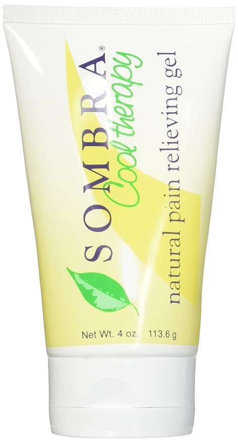Sombra Cool Pain Relief Gel Cold Pain Relief for Swelling, Growing Pains, Soreness, Post-Workout, Vegan Formula Free of Artificial Fragrances, Dyes, NSAID, Wax, Petroleum, Alcohol - 3oz Flip-Top Tube