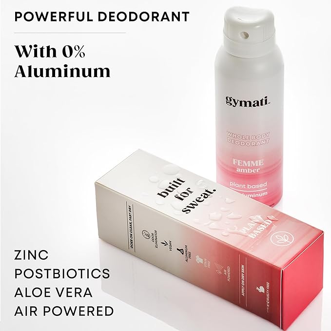 Gymati Fitness Body Deodorant Spray Aluminum Free For Women