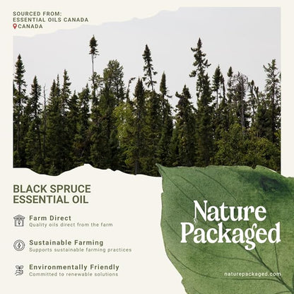 Black Spruce Essential Oil from Canada - Pure Essential Oils for Diffuser, Humidifier, or Aromatherapy- Fresh & Forest-Like | Pure Therapeutic Grade (8oz)