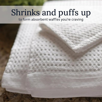 GILDEN TREE Waffle Bath Sheet Quick Dry Towel, Thin Luxury Bath Towels, 40x80 Large Bath Towels 2 Pack Bath Sheets, Modern Style (White)