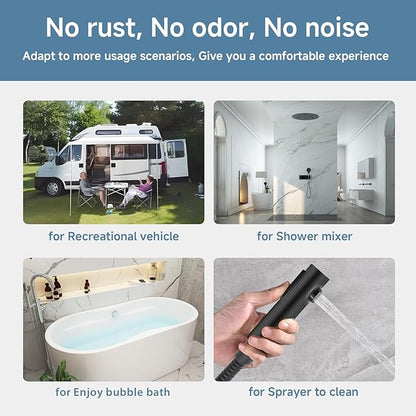 Black Shower Hose Replacement 6 foot 304 Stainless Steel Hand Held Shower Head Hoses - 69 Inches High Pressure Sprayer Bidet Hose Flexible Matte Black Extension Showerhead Hoses Extra Long