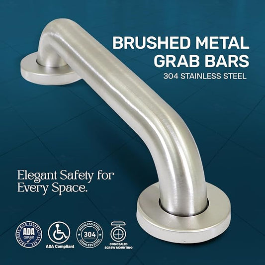 HIGHCRAFT Grab Bar for Bathtubs and Showers, Shower Grab Bars for Seniors and Elderly, Safety Bar for Bathroom 24" x 1.5" ADA Compliant Grab Bar, Heavy Duty Stainless Steel Shower Handle Wall Mount