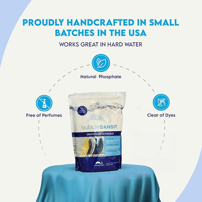 Dishwasher Powder Detergent with Phosphate. The Best Dishwasher Detergent for Spotless Dishes in Hard Water! ALL-IN-ONE (Soak, Wash & Rinse). (Pack of 1)…