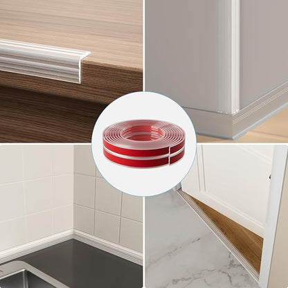 10FT Flexible Wall Corner Protector Moulding Trim, Peel and Stick Inside & Outside Wall Corner Guards Edge Protector,Self Adhesive Molding Trim Strip for Edge Ceiling