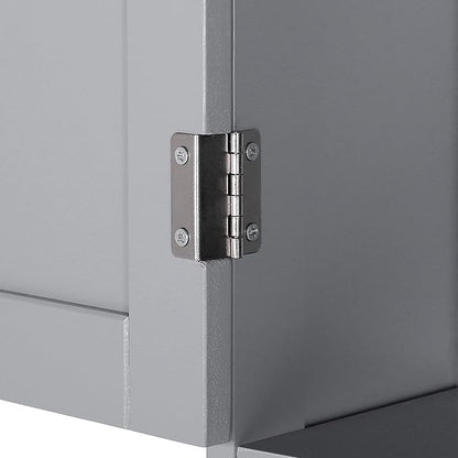 BlueWish Over The Toilet Cabinet, Bathroom Over Toilet Storage with Adjustable Shelves, Anti-toppling Design, Over Toilet Cabinet for Bathroom, Restroom, Laundry, Grey