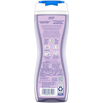 Dial Body Wash, Calm & Soothe Lavender & Jasmine Scent, 16 fl oz (Pack of 4)