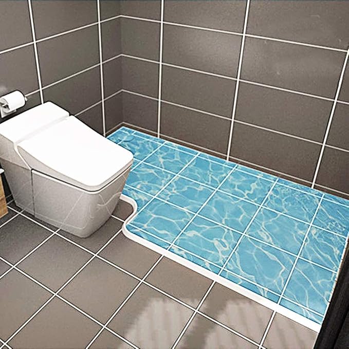 Duzzy 98 Inch Collapsible Shower Threshold Water Dam, Ideal for Wheelchair Accessible, Suitable for Accessibility ADA Handicap Shower