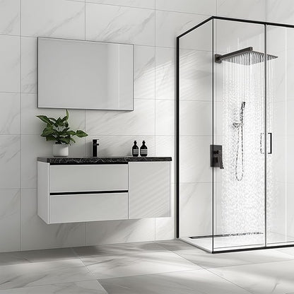 SR SUN RISE Luxury 16 Inch Extra Large Square Stainless Steel Shower Head High Pressure Rainfall Showerhead Ultra Thin Water Saving Oil Rubbed Bronze 2.5 Gpm