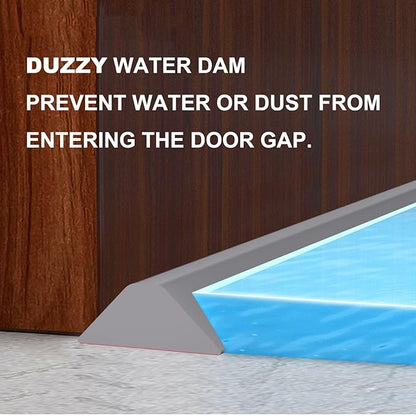 Duzzy 118 Inch Collapsible Shower Water Dam, Shower Threshold Water Stopper Barrier and Retention System and Keeps Water Inside Threshold Dry and Wet Separation, Suitable for Bathroom & Kitchen