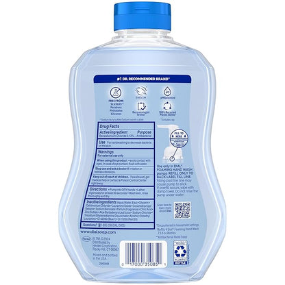 Dial Antibacterial Defense Foaming Hand Soap + Aloe, Spring Water Scent, 30 Fl Oz Hand Soap Refill (4 Pack), Dermatologist-Tested, Gentle on Skin
