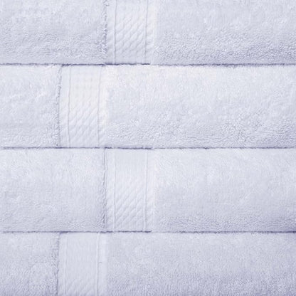 Superior Egyptian Cotton Pile Hand Towel Set of 4, Ultra Soft Luxury Towels, Thick Plush Essentials, Absorbent Heavyweight, Guest Bath, Hotel, Spa, Home Bathroom, Shower Basics, White