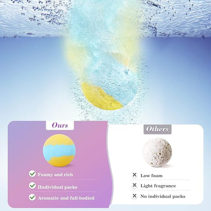 20PCS Bath Bombs for Women Presents Set Natural Wonderful Fizz Effect Bath Bomb with Shea Butter & Essential Oils, Bubble Bath Mothers Day Presents for Mom, Wife, Girlfriend
