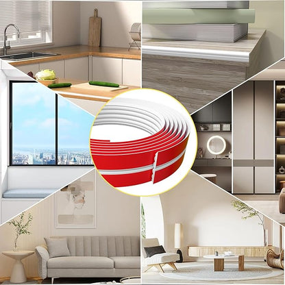 10FT Flexible Wall Corner Protector Moulding Trim, Peel and Stick Inside & Outside Wall Corner Guards Edge Protector,Self Adhesive Molding Trim Strip for Edge Ceiling