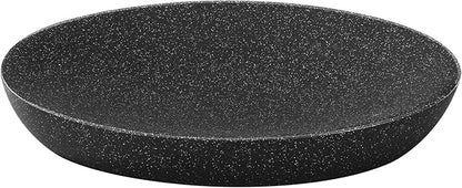 Luxspire Soap Dish, Resin Soap Tray Soap Holder Container Box, Marble Pattern Oval Soap Plate Case, Sponge Dish Scrubbers Tray Holder for Bathroom Vanity Shower Kitchen Sink Counter Top, Gravel Black
