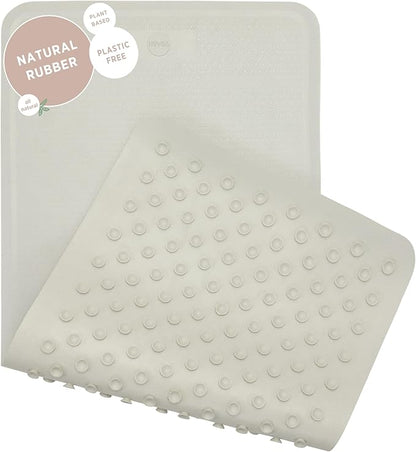 HEVEA Natural Rubber Big Bath Mat - Upcycled, Danish Design - Non Slip Bathtub Mat, 299 Suction Cups - Safe and Friendly Shower Mat for All Ages (Marble)