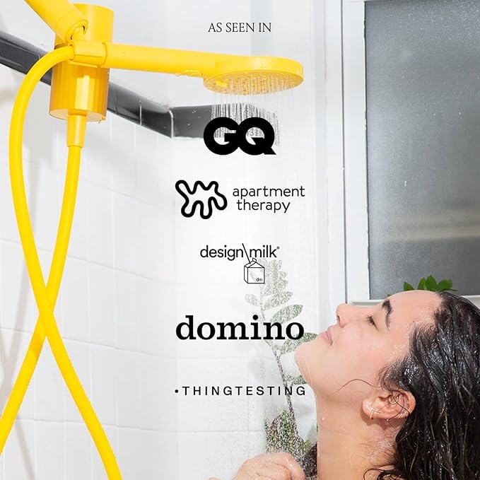 Sproos - Handheld Showerhead, High Performance Filtration System for Healthier Hair and Skin, Extra Long 70 Inch Hose, 3 Customized Spray Functions, 6 Colors (Golden Hour, Shower Filter Set)