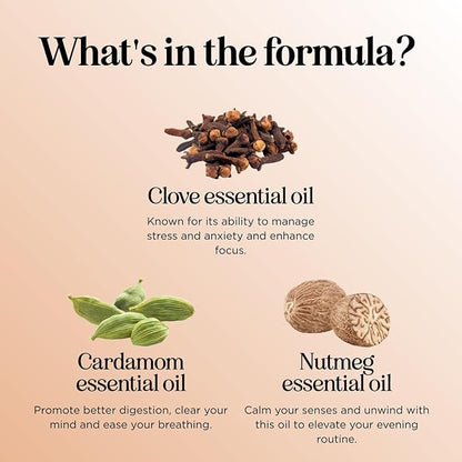 Vanilla Essential Oil Blend for Diffusers - Vanilla Spice Aromatherapy Essential Oil for Diffusers Baths Candles Soaps & DIYs Made with 100% Pure Oils Nutmeg Cinnamon Cardamom & Clove