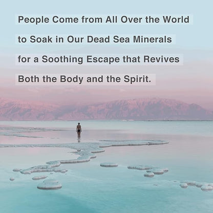 One With Nature 100% Pure Dead Sea Salt for Bath Lavender, 2.5oz 6Pack. High in 21 Essential Minerals, Such as Magnesium, Sulfur, Zinc, Potassium. Skin Nourishing and Therapeutic.