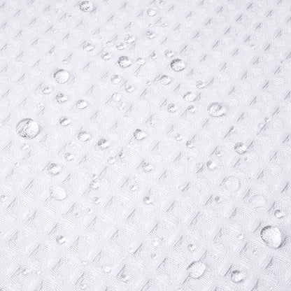 River Dream Extra Long Shower Curtains No Hooks Waffle Weave Shower Curtain with Snap in Liner - 71W x 86H,Hotel Grade,Spa Like Bath Curtain,White