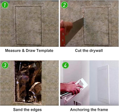 Plumbing Access Panel for Drywall 18 x 18 Inch Plastic Access Door Removable Wall Access Panel Ceiling Reinforced Hinged Durable White