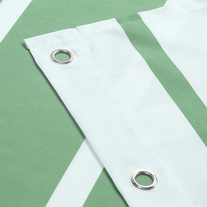 Extra Long Green Shower Curtain, Sage Green and White Stripe Waterproof Polyester Shower Curtains for Bathroom, 72x84 Inches