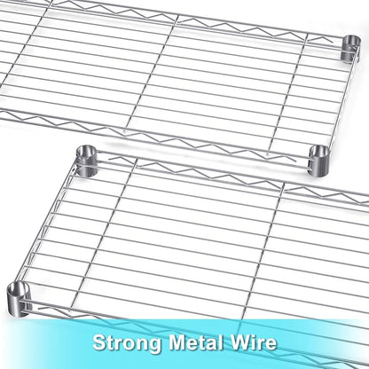 Auslar 5-Shelf Storage Shelves Heavy Duty 5 Tiers Standing Large Shelving Units Adjustable Metal Organizer Wire Rack, 14" x 36" x 72", Chrome