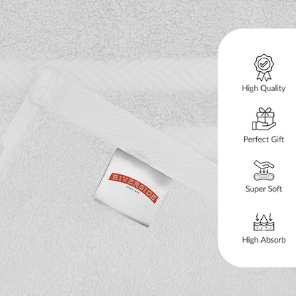 RIVERSIDE Pack of 2 Extra Large Bath Sheets 35 x 70 Inches - 100% Ring Spun Cotton Hotel Quality Oversized Bath Towels - Super Soft, Highly Absorbent & Quicker to Dry - White