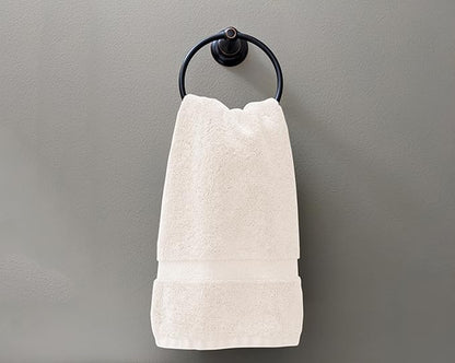 Delara 100% Organic Cotton Towels 650 GSM Plush Feather Touch Quick Dry Hand Towel, Pack of 6 GOTS Certified, Oeko-Tex Green Certified, Organic Cotton Hand Towel, 20"X30"