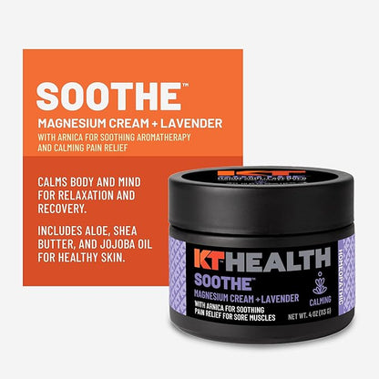KT Health, Magnesium Cream, Soothe - Soothing Aromatherapy & Calming Pain Relief