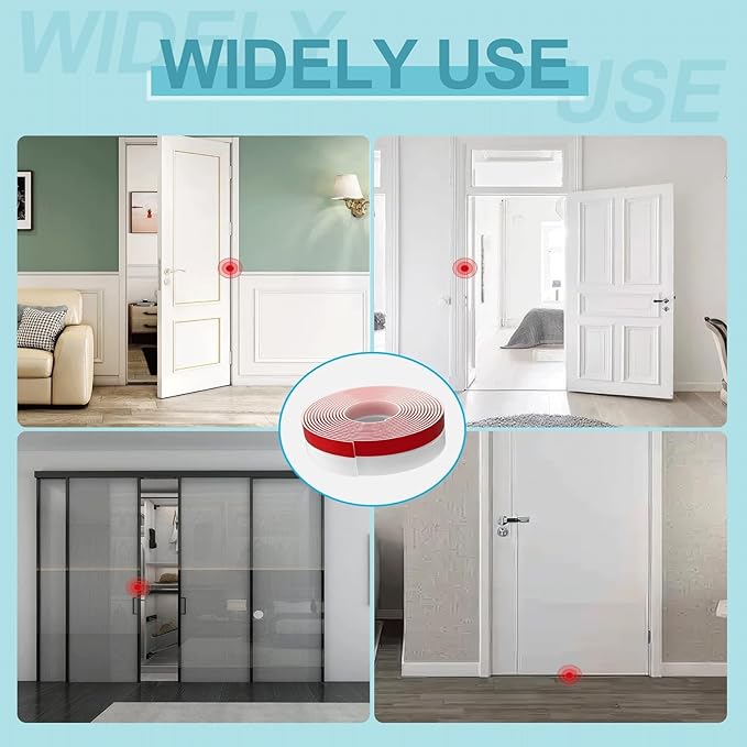 10FT Weather Stripping Door Seal - 2" Silicone Door Draft Seal Tape for Gaps Under Door Weatherstripping Sweep Stopper for Bottom of Shower Door/Sliding Glass Door