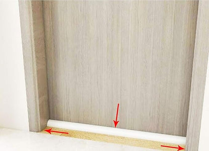 Bathroom Foldable Block water Stopper sealing strip shower threshold dam Self-adhesive silicone shower barrier (66 Inch)