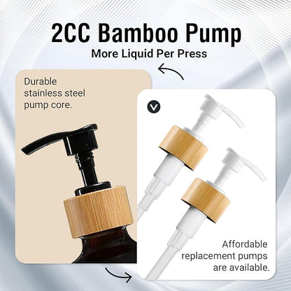 MOMEEMO Soap Dispenser Bathroom Set with Hand and Lotion Dispenser, Suitable for Bathroom Decor. (Black & White)
