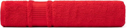 Melissa Linen, Soft Washcloths Set of 4 100% Turkish Cotton Small Hand Towels for Bathroom, Face, Kitchen and Body, 12" x 12" Quick Dry, Absorbent Wash Cloths - Red Washcloths