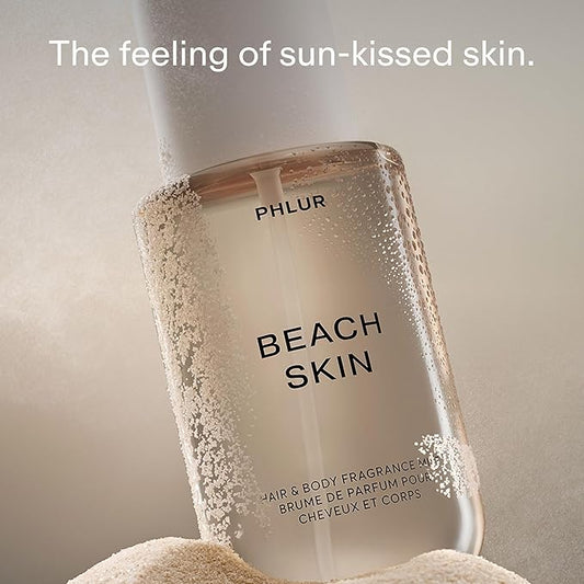 PHLUR Beach Skin Body Mist - Hair & Body Fragrance Mist - Body Spray with Bergamot, Coconut Milk, Lily of the Valley, Vanilla, Sandalwood (8 Fl Oz)