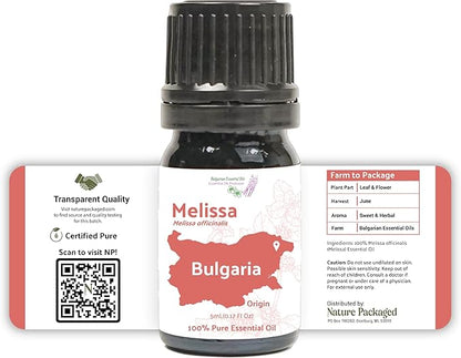 Melissa Essential Oil - Direct from Bulgarian Essential Oils in Bulgaria - Pure Essential Oil for Diffusers and Aromatherapy | 100% Pure Therapeutic Grade (2LBS)