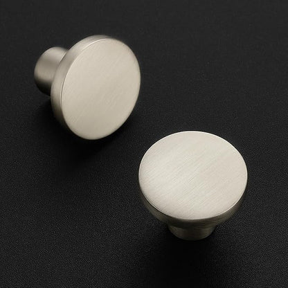 Ravinte 30 Pack Cabinet Knobs Brushed Nickel Kitchen Cabinet Knobs Round Dresser Drawer Pulls Closet Door Pulls 1-1/5 Inch