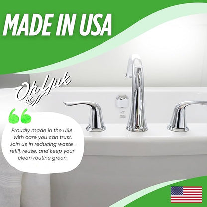 Oh Yuk Tub and Tile Cleaner – All-in-One Spray for Tubs, Tile, Shower Walls, and More | Removes Soap Scum and Residue | Biodegradable, Vegan, Cruelty-Free Formula | Made in USA