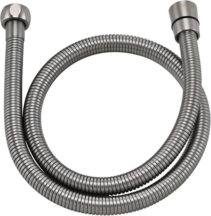 Shower Hose Extra Long 304 Stainless Steel Handheld Showerhead Hoses,Anti Winding Interface,With Brass Insert And Nut-durable ＆ Flexible Rv Shower Hose Replacement (Brushed Nickel, 39 Inches)