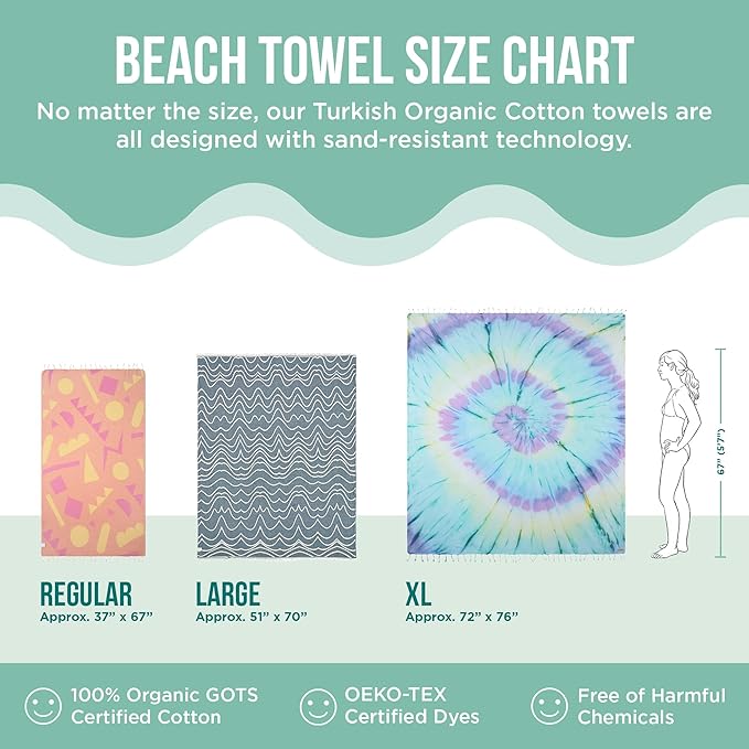 Sand Cloud Turkish Beach Towel - Sand Free - 100% Organic Turkish Cotton Yarn - Quick Dry Towel for Beach, Picnic, Blanket or Bath - As Seen on Shark Tank - Marine Life (Crush Turtle Fucshia)