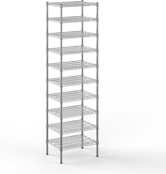 18" Deep x 24" Wide x 86" Height Wire Shelving Kit | 10-Tier | NSF Commercial Storage Rack Unit