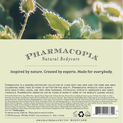 Pharmacopia Verbena Body Wash - Natural Shower Gel, Moisturizing and Nourishing Body Cleanser - Infused with Organic Aloe Vera, Coconut Oil, and Green Tea Extract - Vegan, and Cruelty-Free, 16 oz