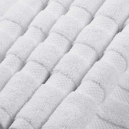 SOFE H&L | Olea Luxury Turkish Cotton Hand Towels Set of 4 White | Premium, Soft, Durable, Absorbent | Hotel Quality Plush Towels and Thick Towel Sets