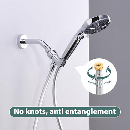 Silicone Shower Hose Extra Long,Explosion Proof Anti Winding Showerhead Hose,Used In Showerheads Spray Bidet Bathing Toilet Cleaning Flexible RV Shower Hoses Replacement (White, 79 In)